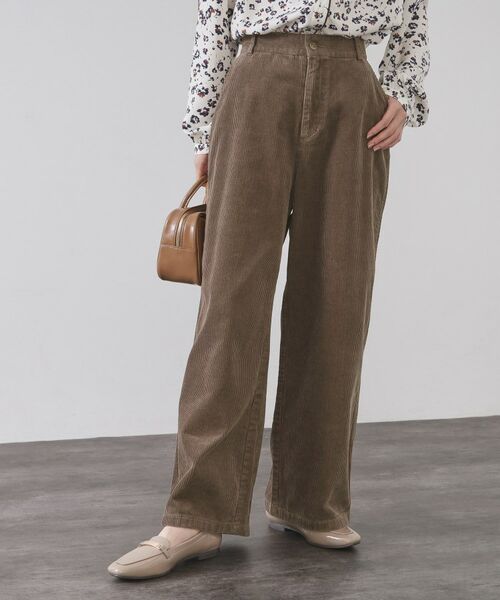 OPAQUE. CLIP/オペーク ドット クリップ コーデュロイワイドパンツ【洗濯機OK】 モカブラウン(042) 38(M) OPAQUE. CLIP/オペーク ドット クリップ コーデュロイワイドパンツ【洗濯機OK】 モカブラウン(042) 38(M)