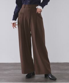 OPAQUE.CLIP / オペーク ドット クリップ パンツ | タックデザインワイドパンツ【洗濯機OK】