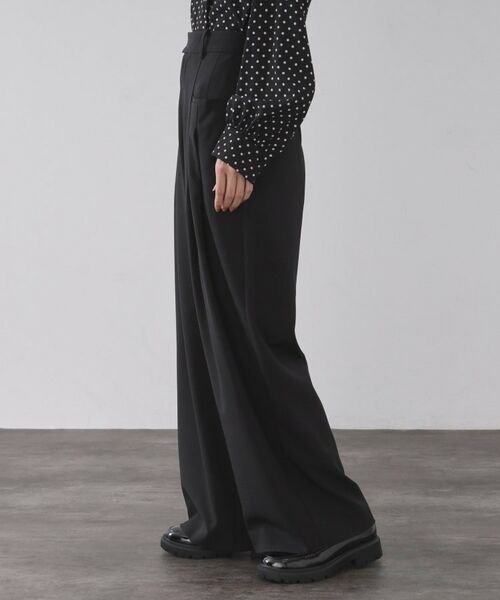 OPAQUE.CLIP / オペーク ドット クリップ パンツ | タックデザインワイドパンツ【洗濯機OK】 | 詳細10