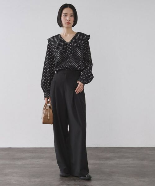 OPAQUE.CLIP / オペーク ドット クリップ パンツ | タックデザインワイドパンツ【洗濯機OK】 | 詳細2