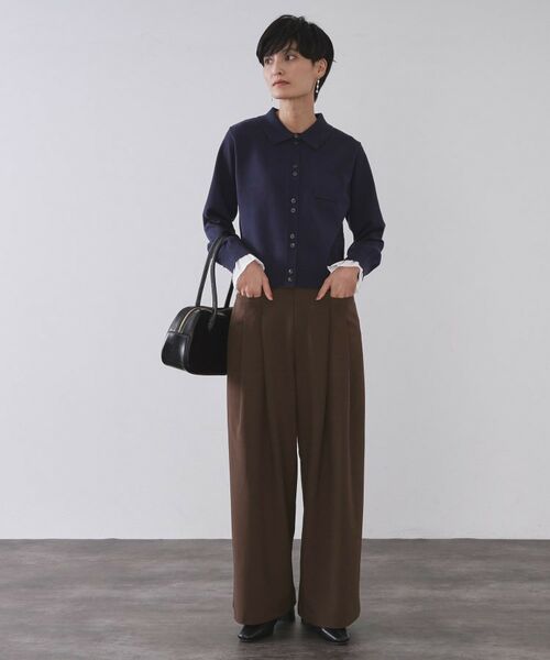 OPAQUE.CLIP / オペーク ドット クリップ パンツ | タックデザインワイドパンツ【洗濯機OK】 | 詳細6