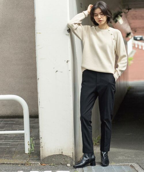 OPAQUE.CLIP / オペーク ドット クリップ パンツ | 裏起毛ハイストレッチイージーテーパードパンツ【洗濯機OK】 | 詳細10