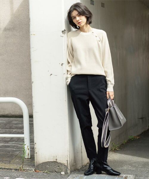 OPAQUE.CLIP / オペーク ドット クリップ パンツ | 裏起毛ハイストレッチイージーテーパードパンツ【洗濯機OK】 | 詳細13