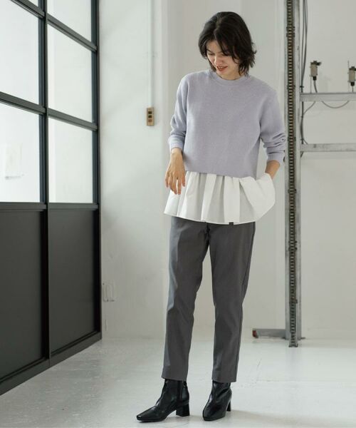 OPAQUE.CLIP / オペーク ドット クリップ パンツ | 裏起毛ハイストレッチイージーテーパードパンツ【洗濯機OK】 | 詳細9