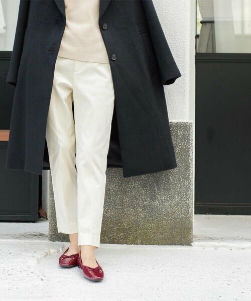 OPAQUE.CLIP / オペーク ドット クリップ パンツ | 裏起毛ハイストレッチイージーテーパードパンツ【洗濯機OK】(オフホワイト(003))