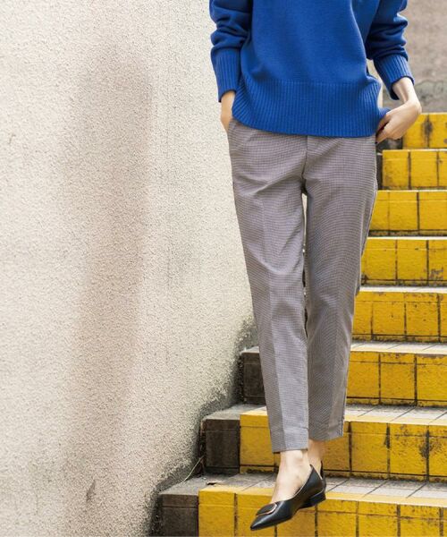 OPAQUE. CLIP/オペーク ドット クリップ 裏起毛ハイストレッチイージーテーパードパンツ【洗濯機OK】 ブラック(119) 38(M)