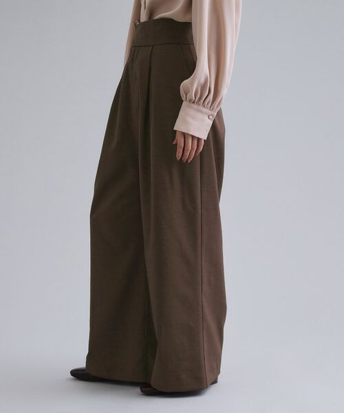 OPAQUE.CLIP / オペーク ドット クリップ パンツ | 【es】ハイウエストタックワイドパンツ【洗濯機洗い可】 | 詳細10