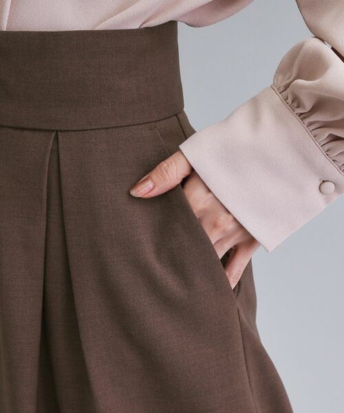 OPAQUE.CLIP / オペーク ドット クリップ パンツ | 【es】ハイウエストタックワイドパンツ【洗濯機洗い可】 | 詳細13