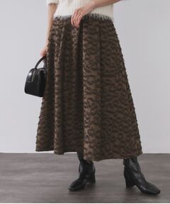 OPAQUE.CLIP / オペーク ドット クリップ ロング・マキシ丈スカート | フェザージャカードタックフレアスカート【洗濯機OK】