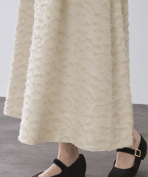 OPAQUE.CLIP / オペーク ドット クリップ ロング・マキシ丈スカート | フェザージャカードタックフレアスカート【洗濯機OK】 | 詳細14