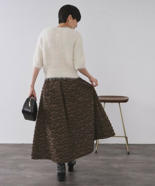 OPAQUE.CLIP / オペーク ドット クリップ ロング・マキシ丈スカート | フェザージャカードタックフレアスカート【洗濯機OK】 | 詳細7