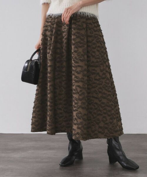 OPAQUE. CLIP/オペーク ドット クリップ フェザージャカードタックフレアスカート【洗濯機OK】 ブラウン(043) 40(L) OPAQUE. CLIP/オペーク ドット クリップ フェザージャカードタックフレアスカート【洗濯機OK】 ブラウン(043) 40(L)