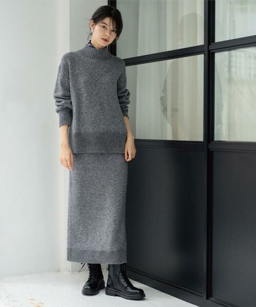 OPAQUE.CLIP / オペーク ドット クリップ ロング・マキシ丈スカート | ラメスパンコールナロースカート/セットアップ対応可【洗濯機OK】 | 詳細10