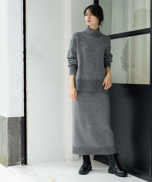 OPAQUE.CLIP / オペーク ドット クリップ ロング・マキシ丈スカート | ラメスパンコールナロースカート/セットアップ対応可【洗濯機OK】 | 詳細13