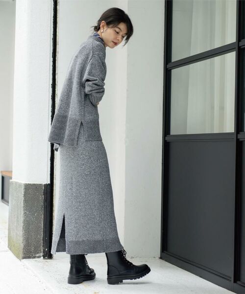 OPAQUE.CLIP / オペーク ドット クリップ ロング・マキシ丈スカート | ラメスパンコールナロースカート/セットアップ対応可【洗濯機OK】 | 詳細15