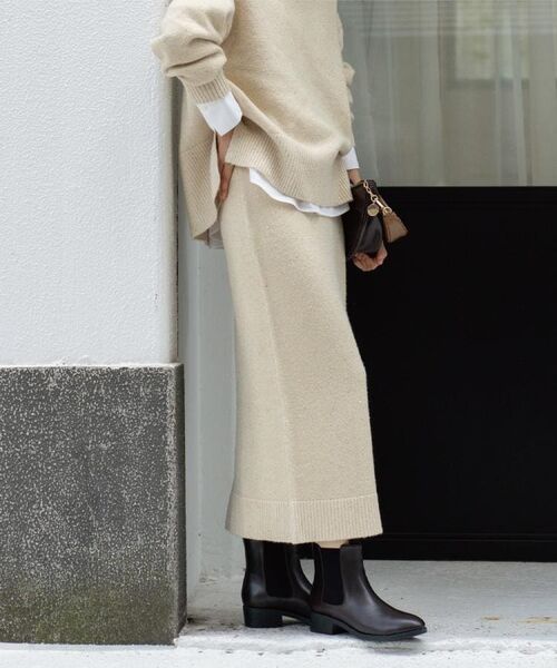 OPAQUE.CLIP / オペーク ドット クリップ ロング・マキシ丈スカート | ラメスパンコールナロースカート/セットアップ対応可【洗濯機OK】 | 詳細19