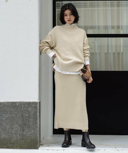 OPAQUE.CLIP / オペーク ドット クリップ ロング・マキシ丈スカート | ラメスパンコールナロースカート/セットアップ対応可【洗濯機OK】 | 詳細20