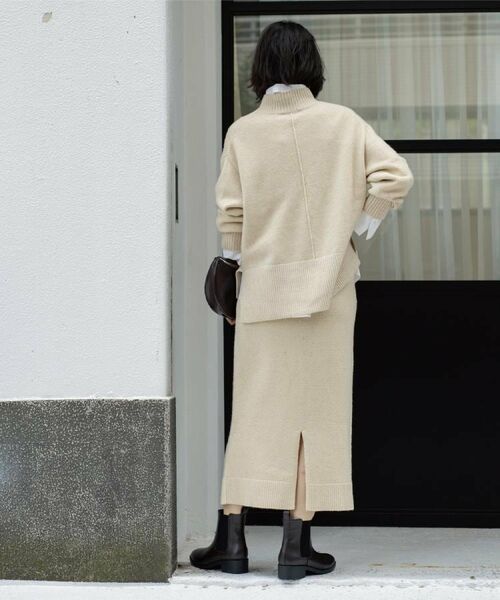 OPAQUE.CLIP / オペーク ドット クリップ ロング・マキシ丈スカート | ラメスパンコールナロースカート/セットアップ対応可【洗濯機OK】 | 詳細21