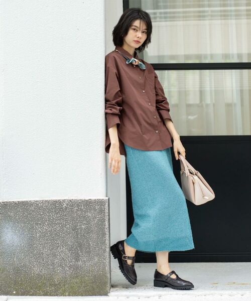 OPAQUE.CLIP / オペーク ドット クリップ ロング・マキシ丈スカート | ラメスパンコールナロースカート/セットアップ対応可【洗濯機OK】 | 詳細25