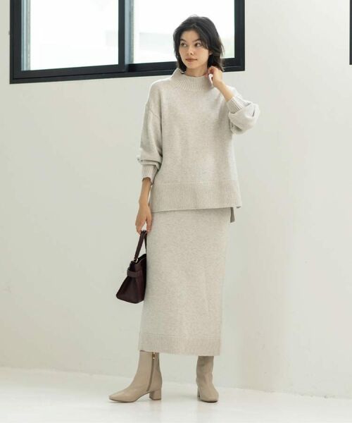 OPAQUE.CLIP / オペーク ドット クリップ ロング・マキシ丈スカート | ラメスパンコールナロースカート/セットアップ対応可【洗濯機OK】 | 詳細3