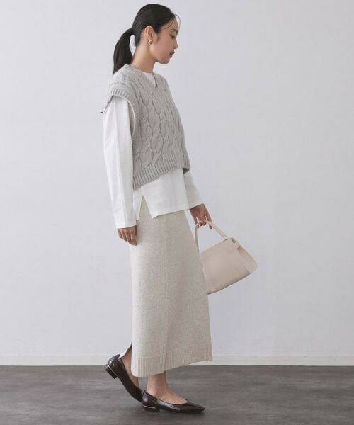 OPAQUE.CLIP / オペーク ドット クリップ ロング・マキシ丈スカート | ラメスパンコールナロースカート/セットアップ対応可【洗濯機OK】 | 詳細30