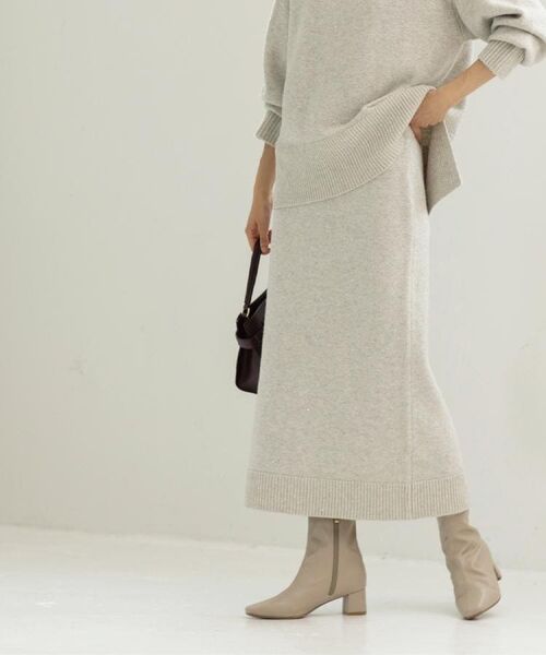 OPAQUE.CLIP / オペーク ドット クリップ ロング・マキシ丈スカート | ラメスパンコールナロースカート/セットアップ対応可【洗濯機OK】 | 詳細4