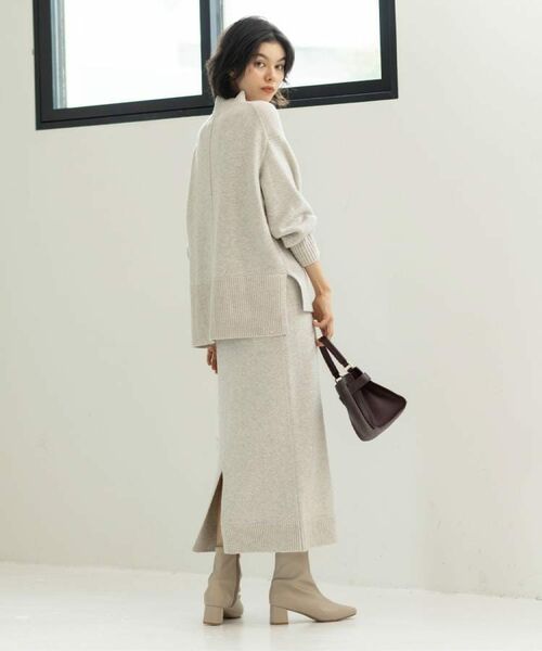 OPAQUE.CLIP / オペーク ドット クリップ ロング・マキシ丈スカート | ラメスパンコールナロースカート/セットアップ対応可【洗濯機OK】 | 詳細8