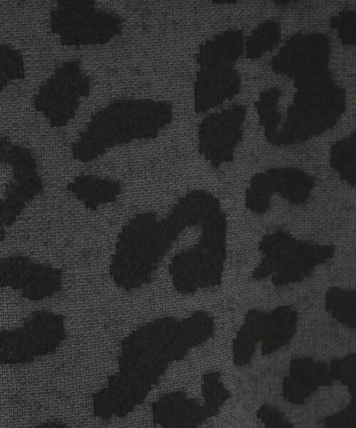 OPAQUE.CLIP / オペーク ドット クリップ ロング・マキシ丈スカート | レオパードジャカードニットスカート【洗濯機OK】 | 詳細4