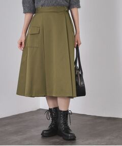 OPAQUE.CLIP / オペーク ドット クリップ スカート | アシメプリーツスカート【洗濯機OK】