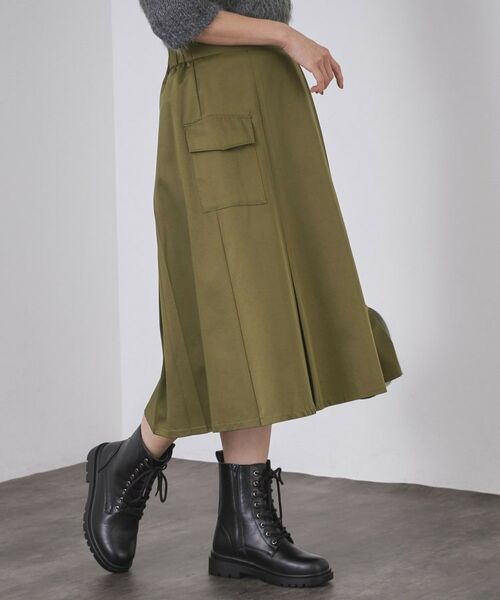 OPAQUE.CLIP / オペーク ドット クリップ スカート | アシメプリーツスカート【洗濯機OK】 | 詳細1