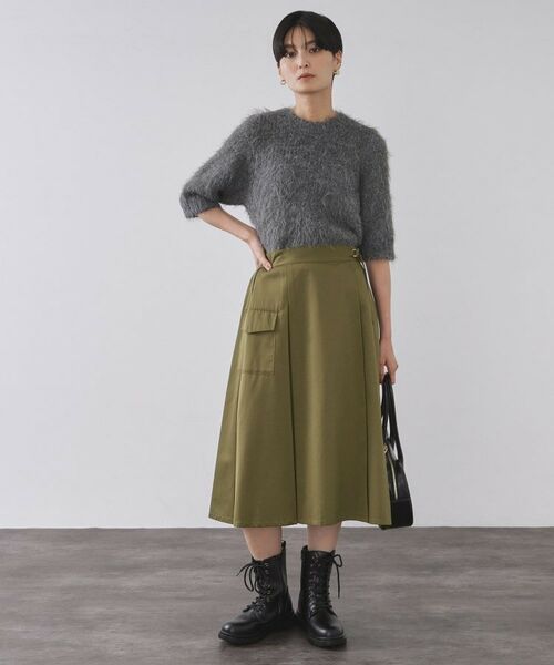 OPAQUE.CLIP / オペーク ドット クリップ スカート | アシメプリーツスカート【洗濯機OK】 | 詳細2