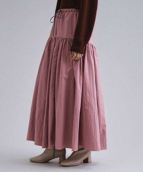 OPAQUE.CLIP / オペーク ドット クリップ ロング・マキシ丈スカート | 【es】ナイロンティアードマキシスカート【洗濯機OK】 | 詳細10