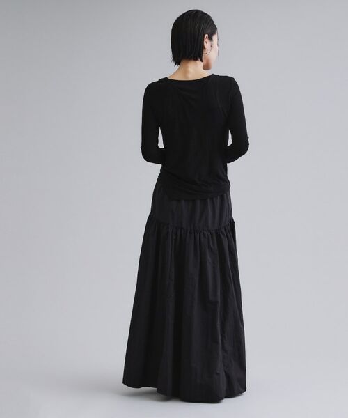 OPAQUE.CLIP / オペーク ドット クリップ ロング・マキシ丈スカート | 【es】ナイロンティアードマキシスカート【洗濯機OK】 | 詳細3