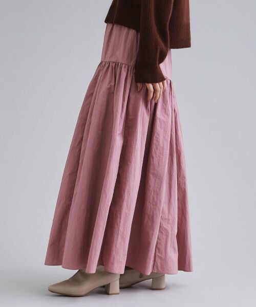 OPAQUE.CLIP / オペーク ドット クリップ ロング・マキシ丈スカート | 【es】ナイロンティアードマキシスカート【洗濯機OK】 | 詳細5