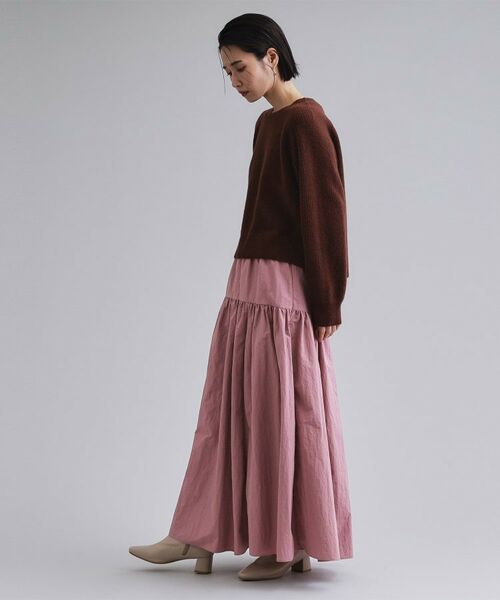 OPAQUE.CLIP / オペーク ドット クリップ ロング・マキシ丈スカート | 【es】ナイロンティアードマキシスカート【洗濯機OK】 | 詳細7