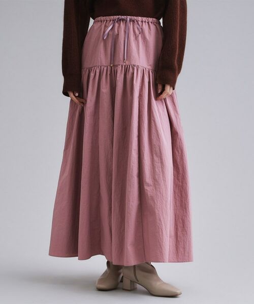 OPAQUE.CLIP / オペーク ドット クリップ ロング・マキシ丈スカート | 【es】ナイロンティアードマキシスカート【洗濯機OK】 | 詳細9