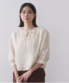 OPAQUE.CLIP / オペーク ドット クリップ シャツ・ブラウス | 前後2WAY　シアーフリンジジャカードブラウス【洗濯機OK】