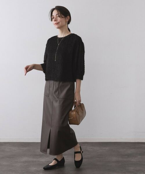 OPAQUE.CLIP / オペーク ドット クリップ シャツ・ブラウス | 前後2WAY シアーフリンジジャカードブラウス【洗濯機OK】 | 詳細10