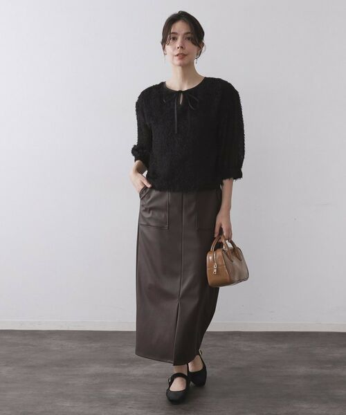 OPAQUE.CLIP / オペーク ドット クリップ シャツ・ブラウス | 前後2WAY シアーフリンジジャカードブラウス【洗濯機OK】 | 詳細13