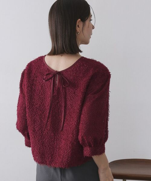 OPAQUE.CLIP / オペーク ドット クリップ シャツ・ブラウス | 前後2WAY シアーフリンジジャカードブラウス【洗濯機OK】 | 詳細18