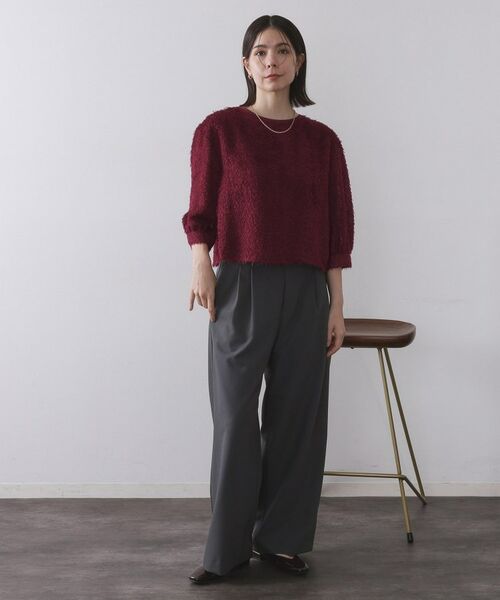 OPAQUE.CLIP / オペーク ドット クリップ シャツ・ブラウス | 前後2WAY シアーフリンジジャカードブラウス【洗濯機OK】 | 詳細19