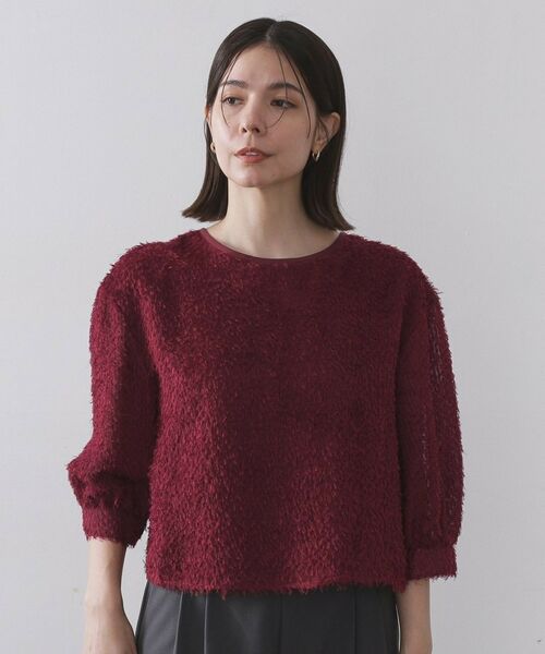 OPAQUE.CLIP / オペーク ドット クリップ シャツ・ブラウス | 前後2WAY シアーフリンジジャカードブラウス【洗濯機OK】 | 詳細22