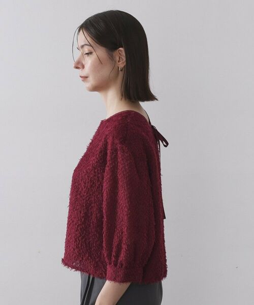 OPAQUE.CLIP / オペーク ドット クリップ シャツ・ブラウス | 前後2WAY シアーフリンジジャカードブラウス【洗濯機OK】 | 詳細23