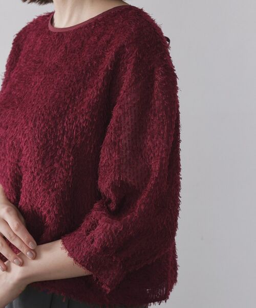 OPAQUE.CLIP / オペーク ドット クリップ シャツ・ブラウス | 前後2WAY シアーフリンジジャカードブラウス【洗濯機OK】 | 詳細27