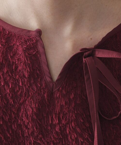 OPAQUE.CLIP / オペーク ドット クリップ シャツ・ブラウス | 前後2WAY シアーフリンジジャカードブラウス【洗濯機OK】 | 詳細29