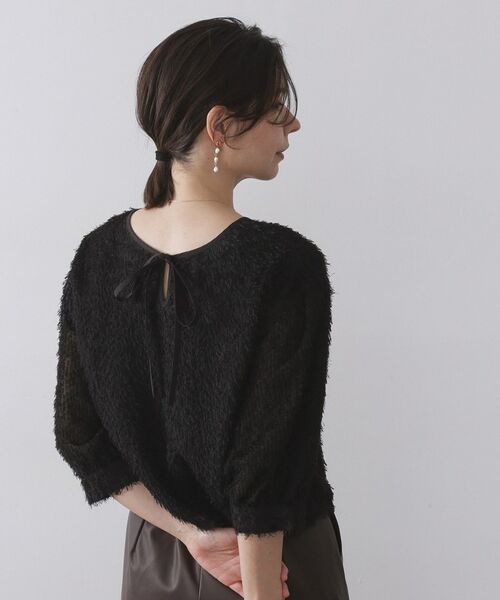 OPAQUE.CLIP / オペーク ドット クリップ シャツ・ブラウス | 前後2WAY シアーフリンジジャカードブラウス【洗濯機OK】 | 詳細9