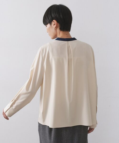 OPAQUE.CLIP / オペーク ドット クリップ シャツ・ブラウス | バイカラーボウタイブラウス【洗濯機OK】 | 詳細15