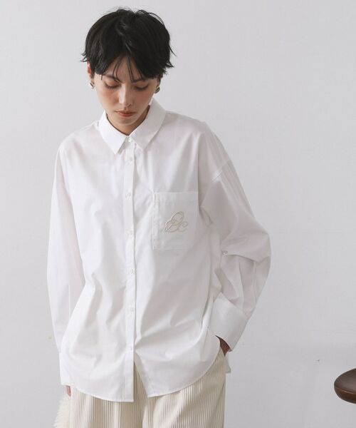 OPAQUE.CLIP / オペーク ドット クリップ シャツ・ブラウス | ポケット刺繍レギュラーカラーシャツ【洗濯機OK】 | 詳細1