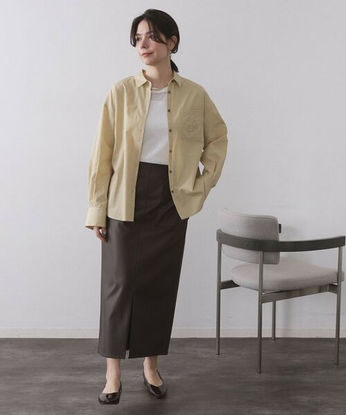 OPAQUE.CLIP / オペーク ドット クリップ シャツ・ブラウス | ポケット刺繍レギュラーカラーシャツ【洗濯機OK】 | 詳細10