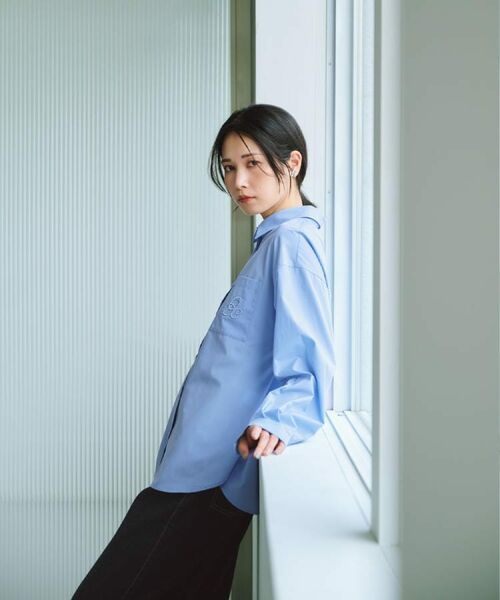 OPAQUE.CLIP / オペーク ドット クリップ シャツ・ブラウス | ポケット刺繍レギュラーカラーシャツ【洗濯機OK】 | 詳細13